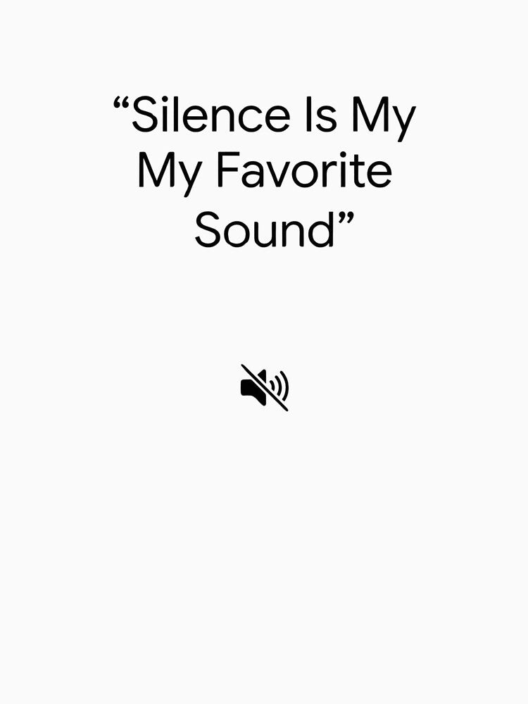 Silence Is My Favorite Sound Introvert Quote – Funny Antisocial Minimal Typography Design by zaina.sho... (Image 3)