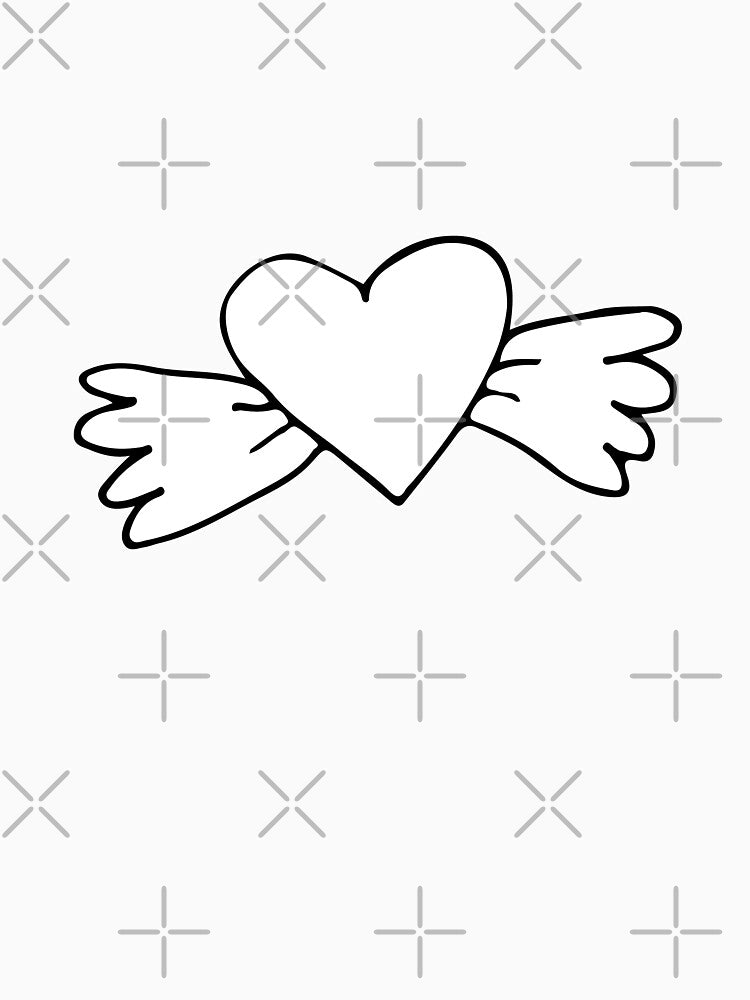 Doodle flying heart with wings. by GulArt T-Shirts, Hoodie, Sweatshirt | BlankRebels.com (Image 3)