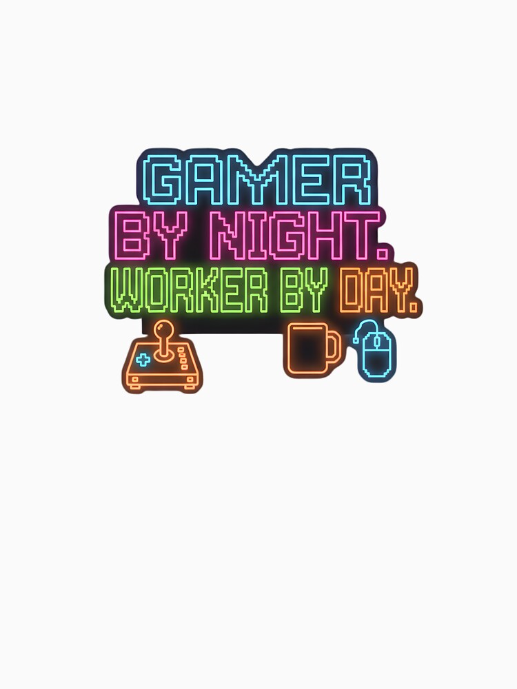 Gamer by Night Worker by Day by SoulenCify T-Shirts, Hoodie, Sweatshirt | BlankRebels.com (Image 3)