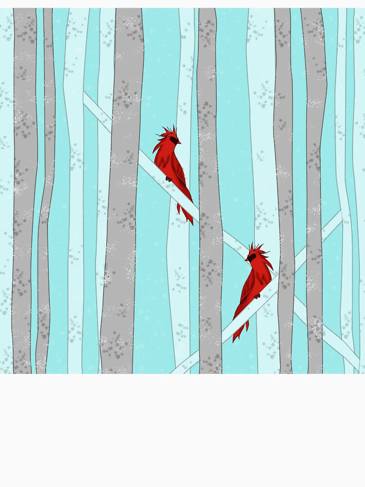 Holiday Forest Cardinals Design by oursunnycdays T-Shirts, Hoodie, Sweatshirt | BlankRebels.com (Image 3)