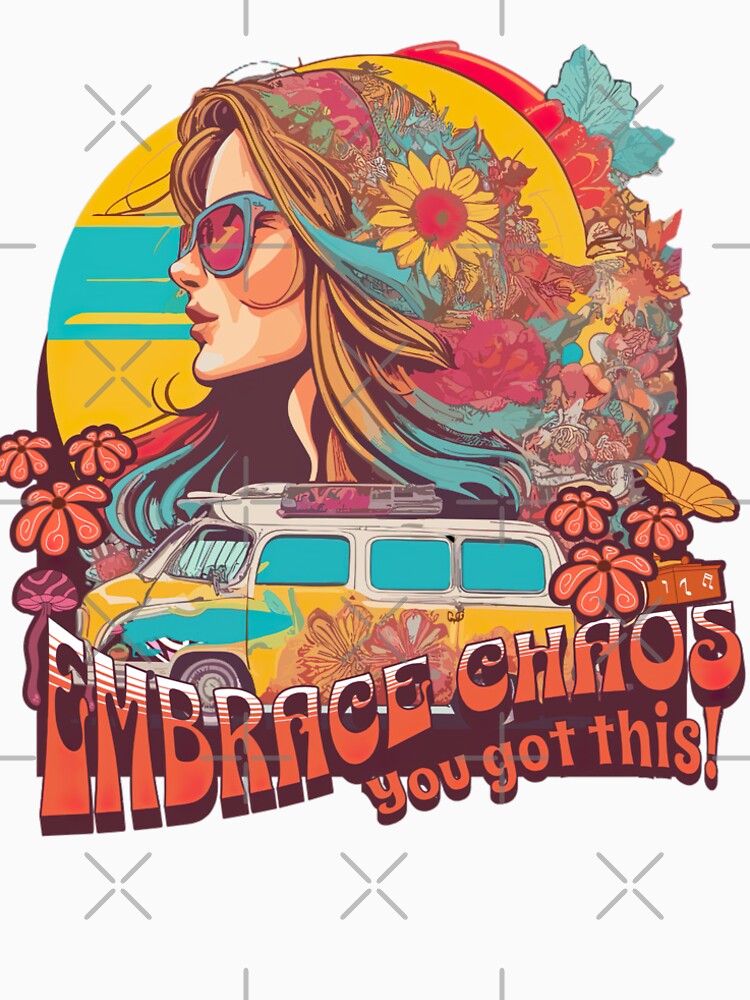 Hippie girl tshirt gift fall summer vibe sticker by Sector7Artistry