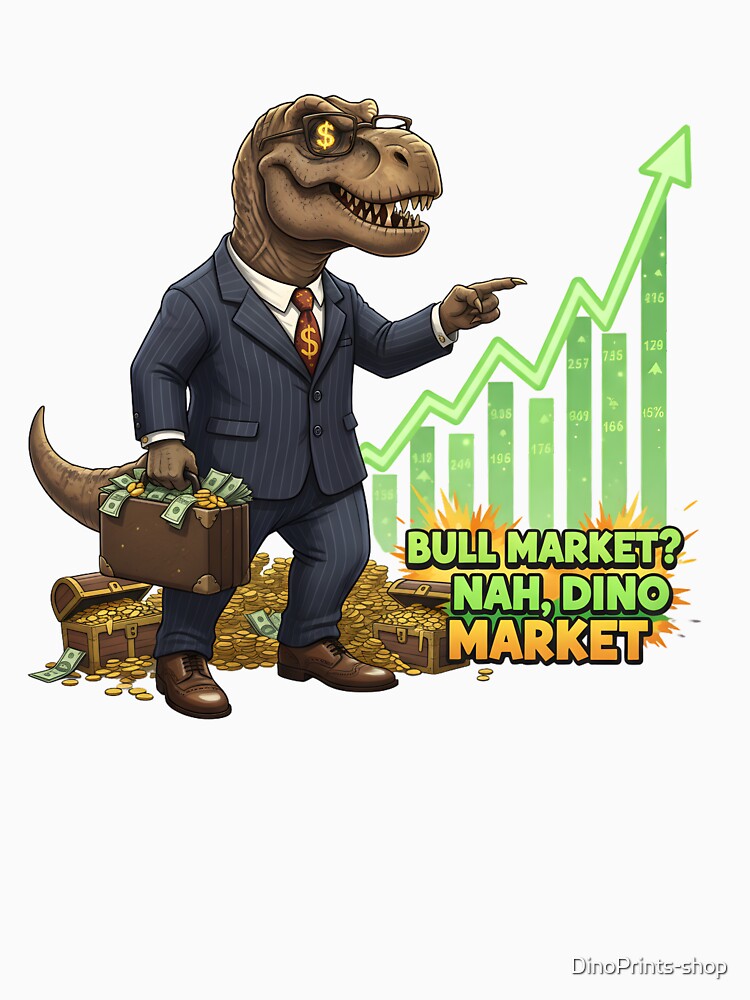 Bull Market? Nah, Dino Market – Funny Stock Market T-Rex Trader Meme by DinoPrints-shop T-Shirts, Hoodie,... (Image 3)