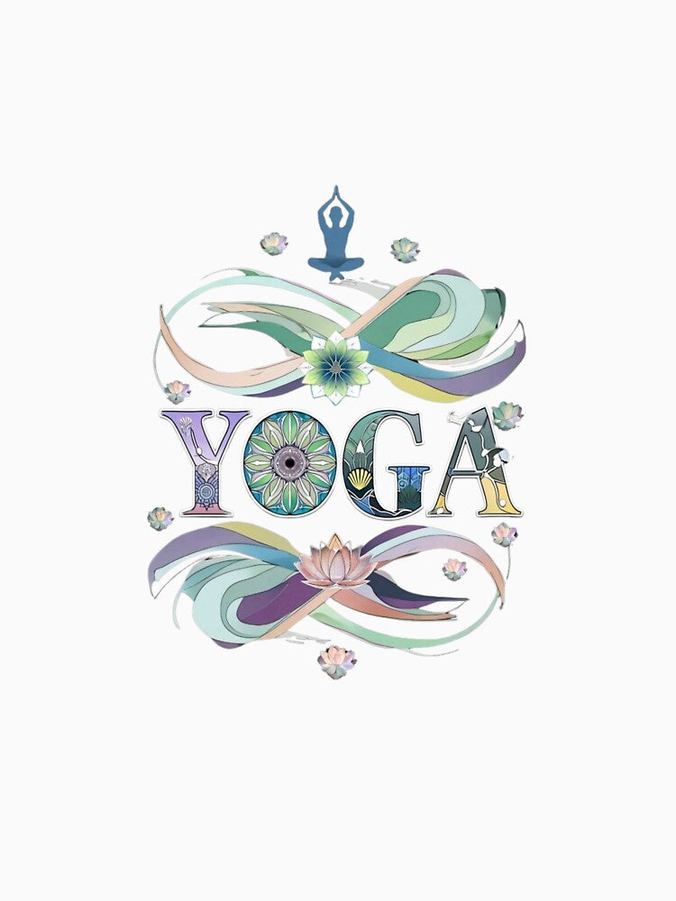 YOGA Typography Design - Mindful and Creative Letter Art" by IINSPIRA T-Shirts, Hoodie, Sweatshirt (Image 3)