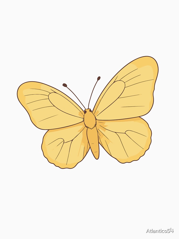 Cute Kawaii Yellow Butterfly by Atlantico54 T-Shirts, Hoodie, Sweatshirt | BlankRebels.com (Image 3)