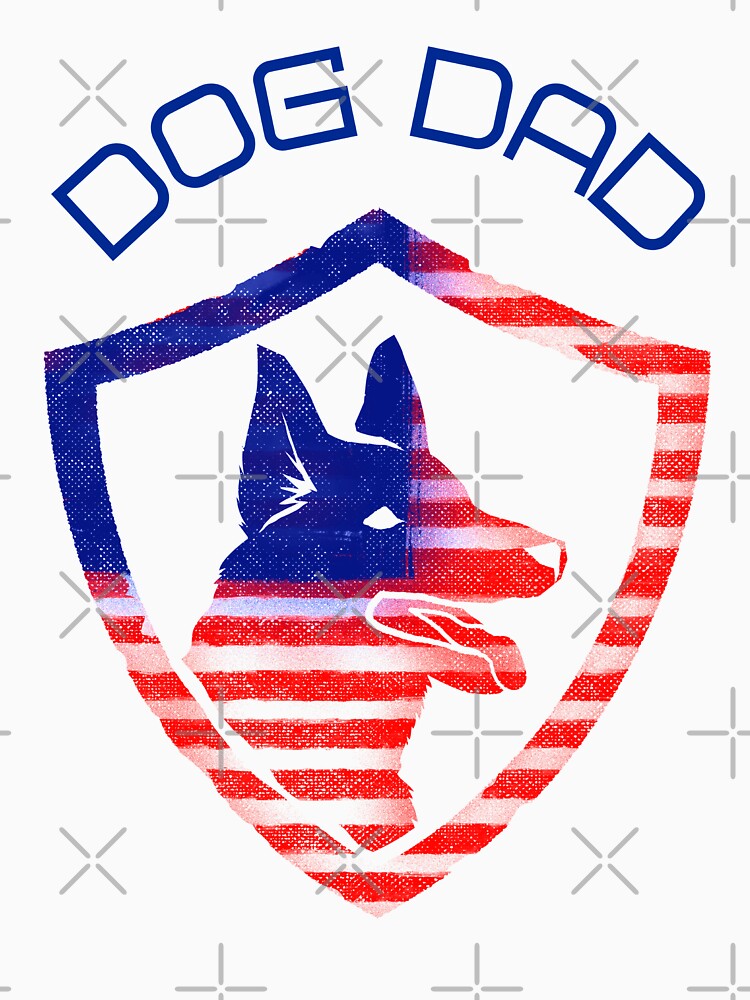 Dog Dad, Shepherd Dog, USA Flag, Vintage Style by FannFann T-Shirts, Hoodie, Sweatshirt | BlankRebels.com (Image 3)