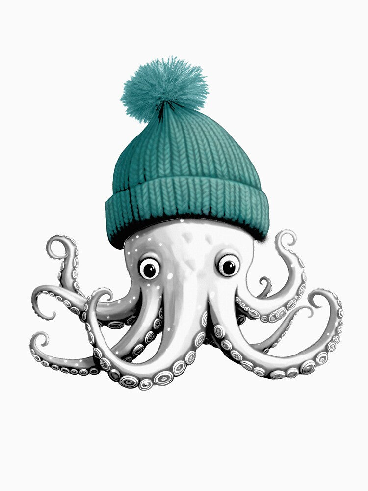 Octopus Wearing Winter Hat by mermaids001 T-Shirts, Hoodie, Sweatshirt | BlankRebels.com (Image 3)