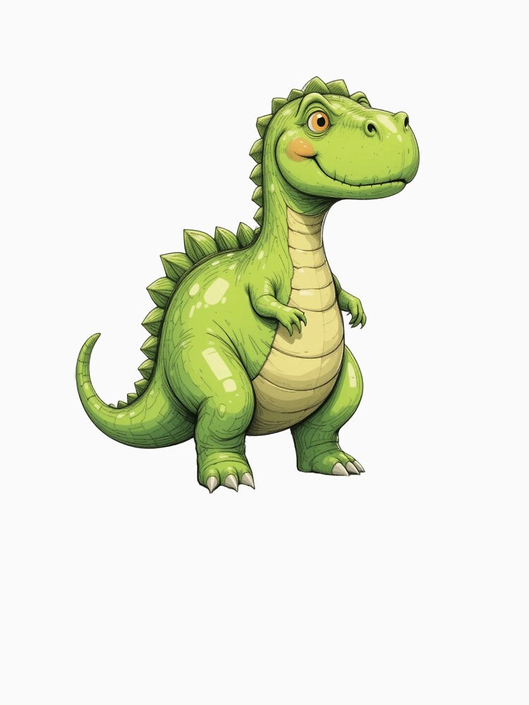 Whimsical Green Dinosaur – Funny Hand-Drawn Art by RelaxMusic T-Shirts, Hoodie, Sweatshirt | BlankRebels.com (Image 3)