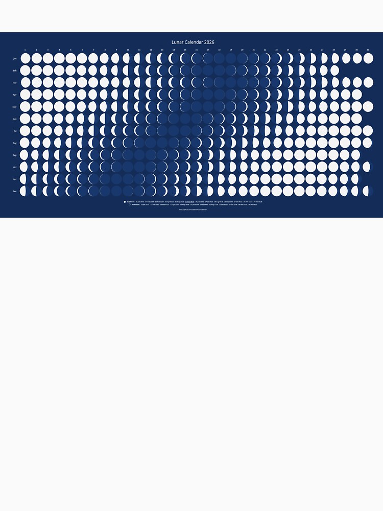 Lunar Calendar 2026 by codebox T-Shirts, Hoodie, Sweatshirt | BlankRebels.com (Image 3)