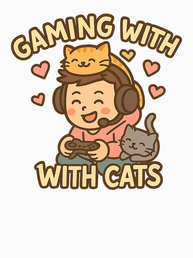 Gaming with Cats – Cozy Gamer Design by ShirtHatch T-Shirts, Hoodie, Sweatshirt | BlankRebels.com (Image 3)