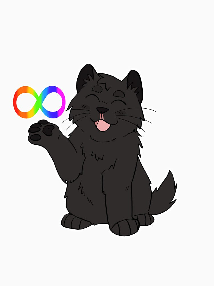 Autism kitten black by paintedpaw-cat T-Shirts, Hoodie, Sweatshirt | BlankRebels.com (Image 3)