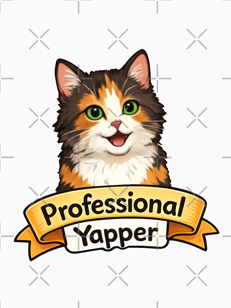 Professional Yapper Cat - Funny Yapping Cat Meme by MalisoStickers