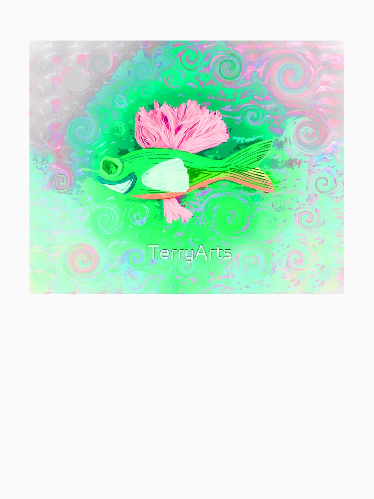 Bohemian Fish Hippie Vibes Coastal Boho Style Art or Home Décor 2 of 2 by Beachy