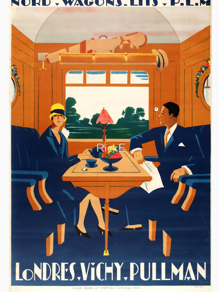 Vintage Art Deco Travel Poster - Vintage Art by RickE T-Shirts, Hoodie, Sweatshirt | BlankRebels.com (Image 2)