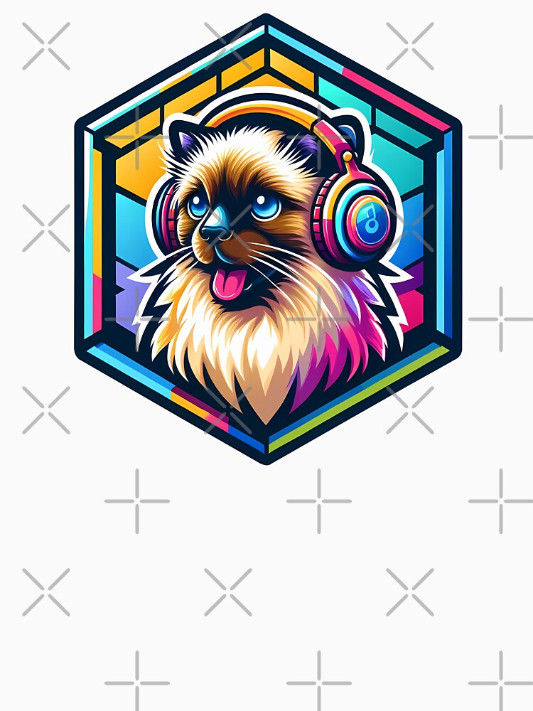 Himalayan Cat Listening to Music T-Shirt by EnchantSticks Hoodie, Sweatshirt | BlankRebels.com (Image 3)