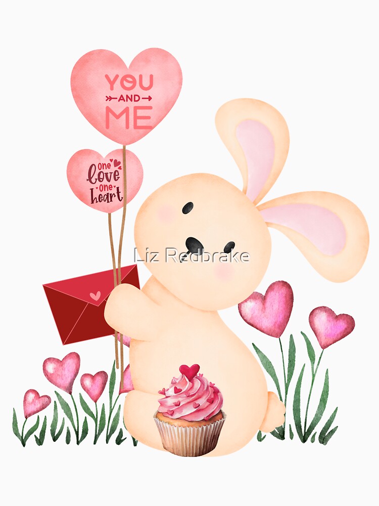 Bunny Valentine by Liz Redbrake T-Shirts, Hoodie, Sweatshirt | BlankRebels.com (Image 3)