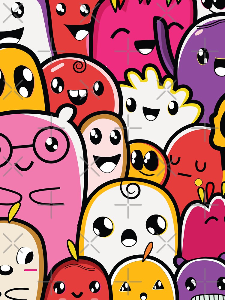 Monster Doodle Pattern by THE OTAKU SHOP T-Shirts, Hoodie, Sweatshirt | BlankRebels.com (Image 3)