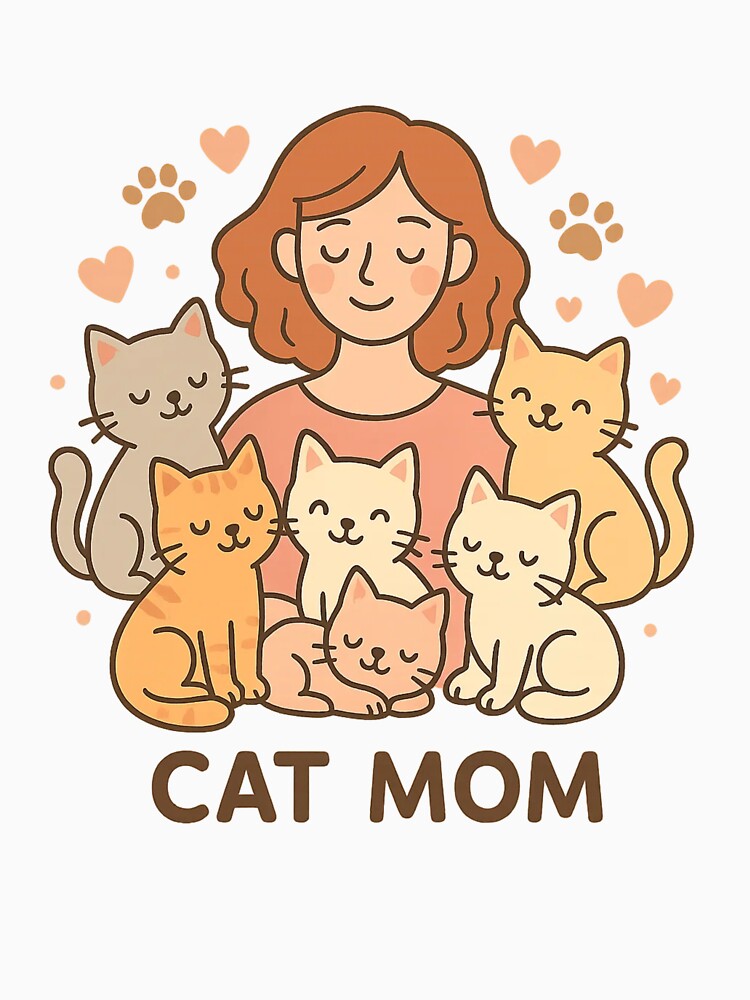 Cat Mom Crew – cute cat lover t-shirt for women by PurfectAttitude Hoodie, Sweatshirt | BlankRebels.com (Image 3)