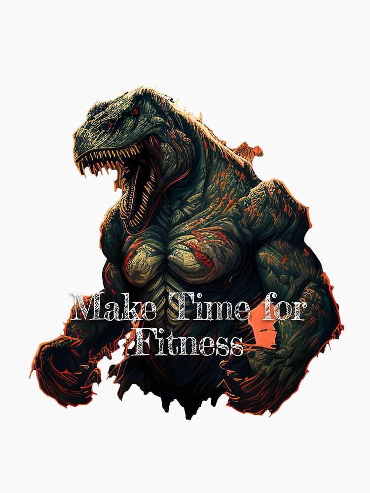Make Time for Fitness Bodybuilding Fitness Gym Workout Exercise Merch Print Design by tengamerx T-Shirts,... (Image 3)