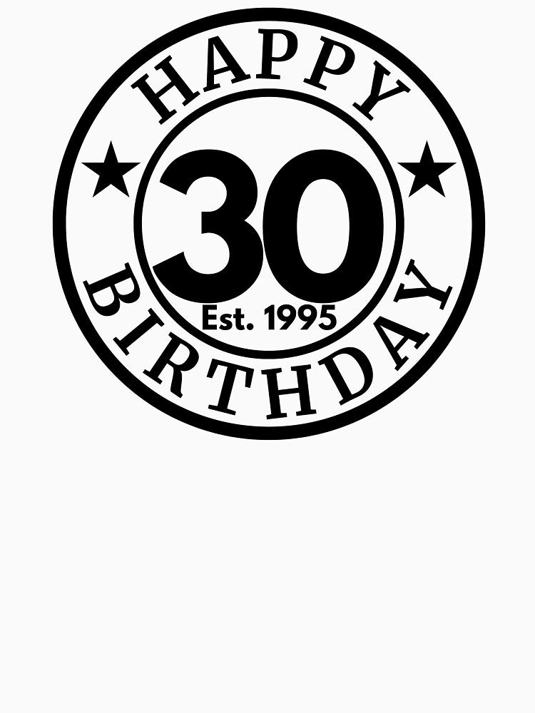Happy 30th Birthday 1995 – Vintage 30 Years Celebration Design by highflycrafts T-Shirts, Hoodie, Sweatshirt (Image 3)