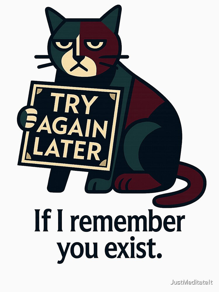 Try again later. If I remember you exist! – Humorous T-Shirt & Hoodie for Remote Workers – Cozy Sarcastic... (Image 3)