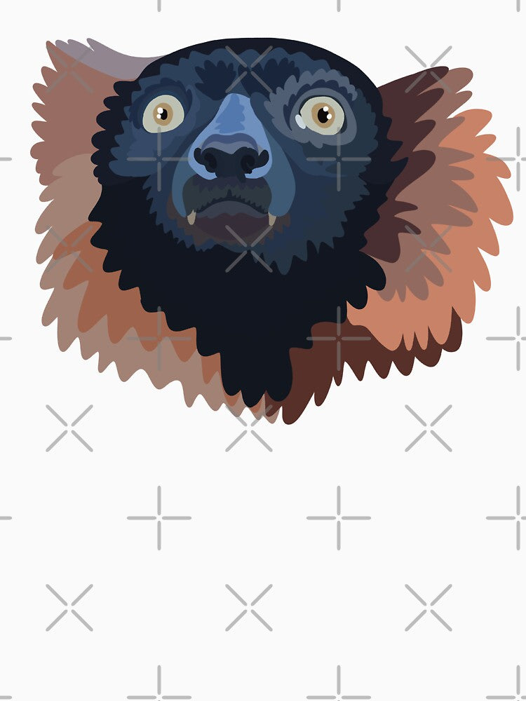 R is Red Ruffed Lemur,Red Ruffed Lemur Illustration – Vibrant Primate Art for Wildlife and Nature Lovers by... (Image 3)