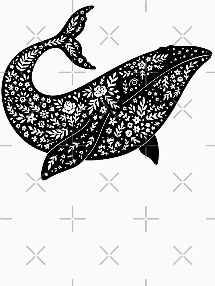 Whale Boho Floral T-Shirts, Hoodie, Sweatshirt