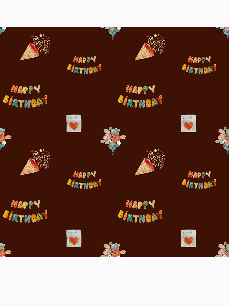 Birthday confetti sketch cute pattern a watercolor black by Yana Mustafina | Boho Soulful Designs T-Shirts,... (Image 3)