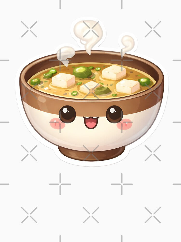 Cute Kawaii Miso Soup – Japanese Food Lover Sticker by DesignEG