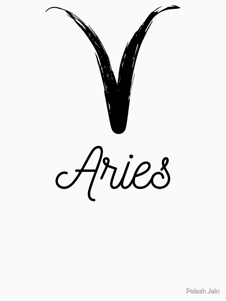 Minimalist Aries Zodiac Symbol by Palash Jain T-Shirts, Hoodie, Sweatshirt | BlankRebels.com (Image 3)
