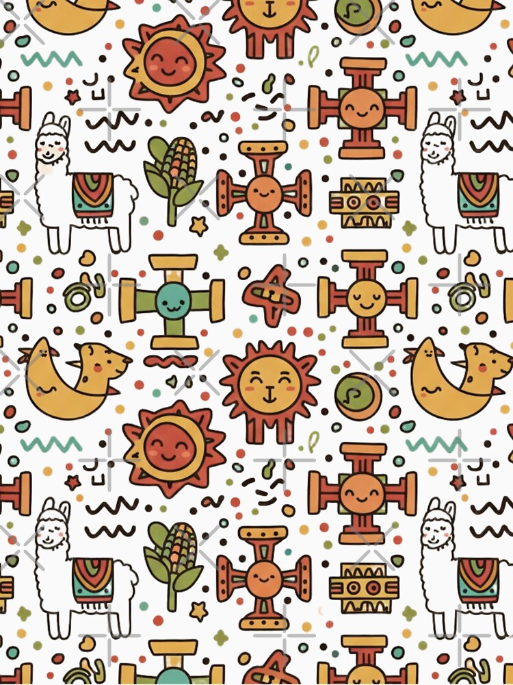 Boho Llama Andean Folk Pattern – Tribal Inca Symbols by HoloInverse T-Shirts, Hoodie, Sweatshirt | BlankRebels.com (Image 2)