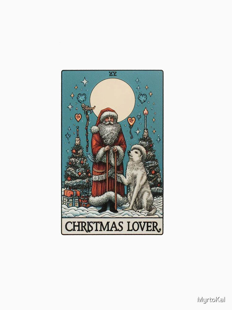 "Christmas Lover" Santa Tarot Card by MyrtoKal T-Shirts, Hoodie, Sweatshirt | BlankRebels.com (Image 3)