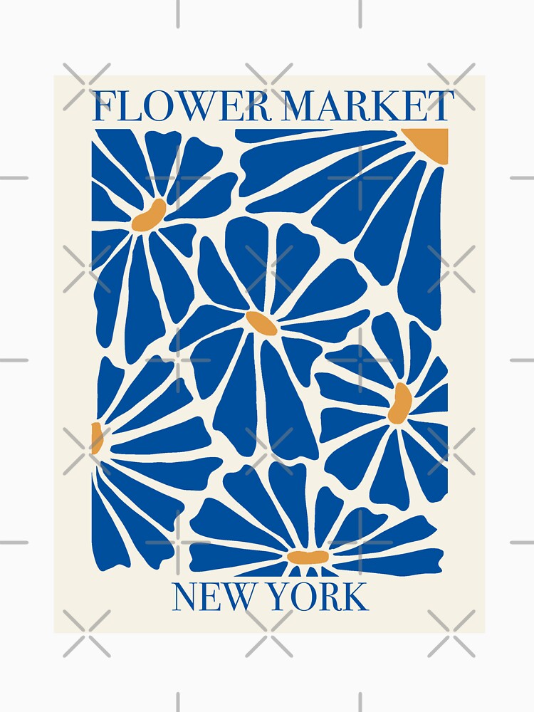 Blue Flower market pastel New York by NirHevlin T-Shirts, Hoodie, Sweatshirt | BlankRebels.com (Image 3)