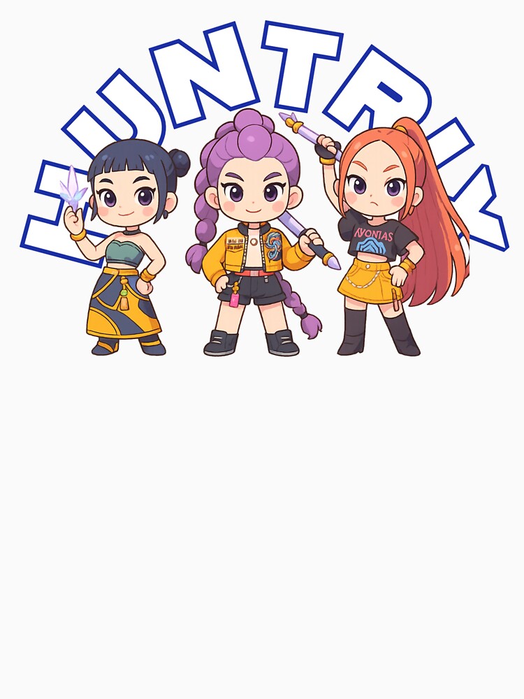 Huntrix Kpop Demon Hunters Chibi by yunfert T-Shirts, Hoodie, Sweatshirt | BlankRebels.com (Image 3)