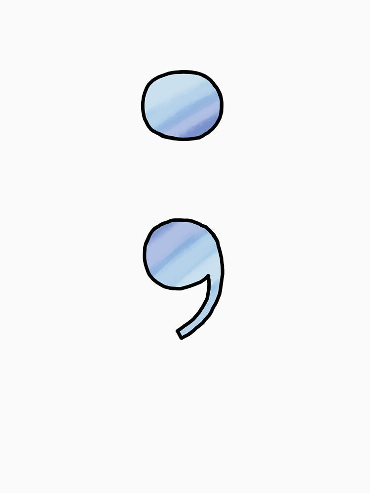 Ombre Semicolon by paigeeeeeeeee T-Shirts, Hoodie, Sweatshirt | BlankRebels.com (Image 3)