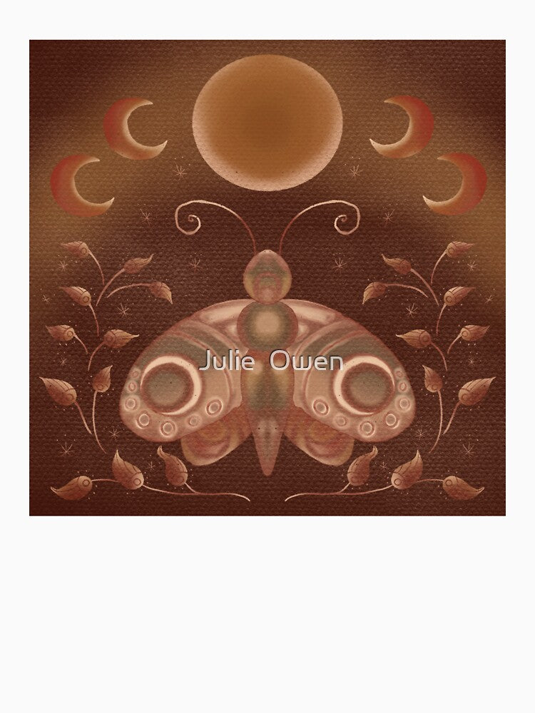 Moth and Moon brown by Julie  Owen T-Shirts, Hoodie, Sweatshirt | BlankRebels.com (Image 3)