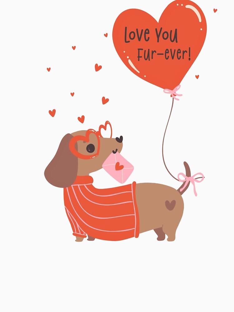 Love You Fur-Ever – Valentine’s Dog Print by GoxyVision