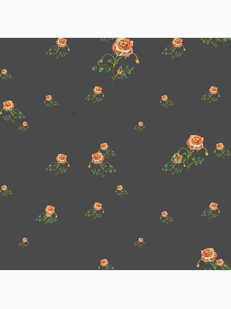 Rose flower ornate cute floral pattern watercolor grey by Yana Mustafina | Boho Soulful Designs T-Shirts,... (Image 3)