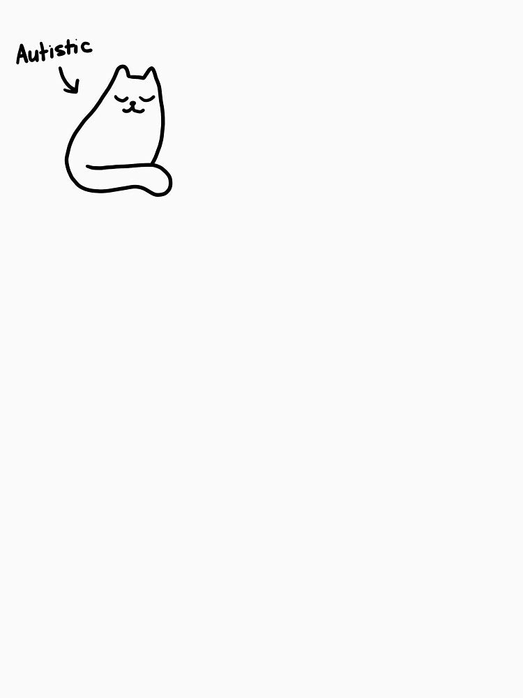 Autism Cat – Cute Neurodivergent Hand Drawn Illustration by EdithsAttic T-Shirts, Hoodie, Sweatshirt (Image 3)