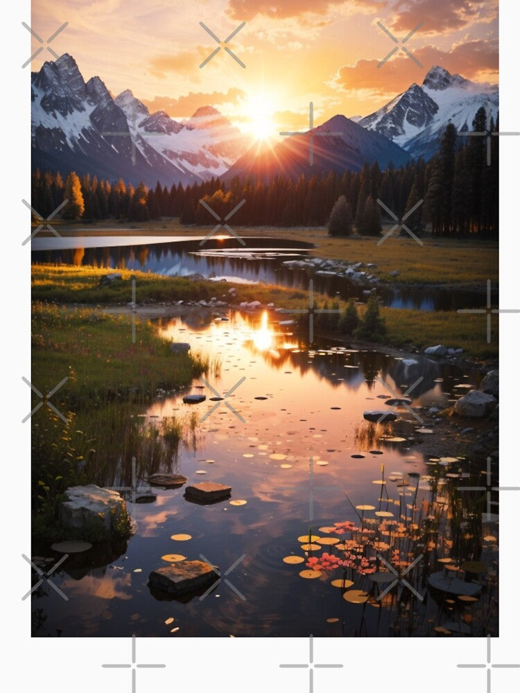 001 Enchanting Sunset in the Forest by Alexis Art Collection T-Shirts, Hoodie, Sweatshirt | BlankRebels.com (Image 3)