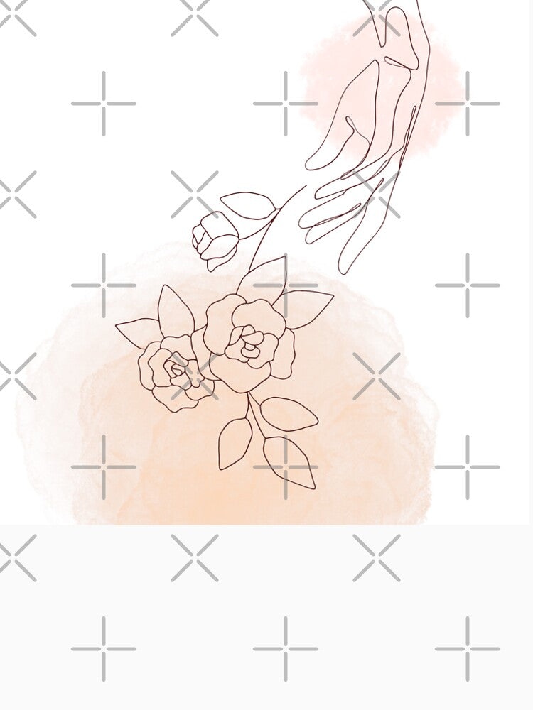 Floral  Abstract Minimalist Line Hand Art-Mid-Century Modern Boho Design by adoredigitals T-Shirts, Hoodie,... (Image 2)