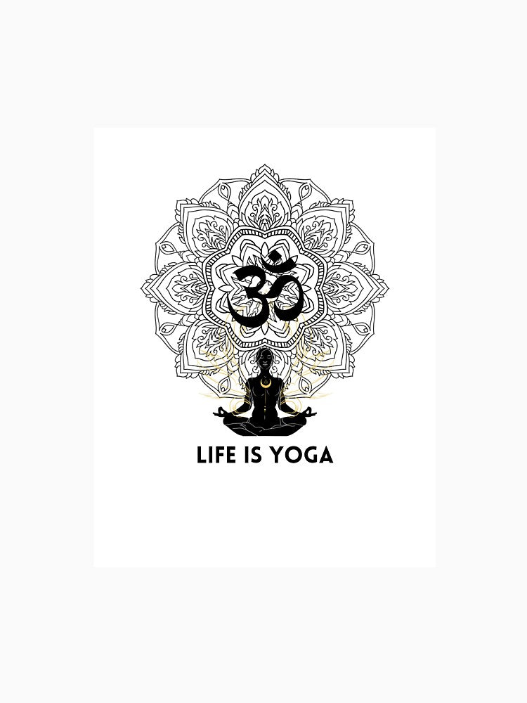 Yoga tshirt design life yoga ?️⚛️ by Giftshopwow Hoodie, Sweatshirt | BlankRebels.com (Image 3)