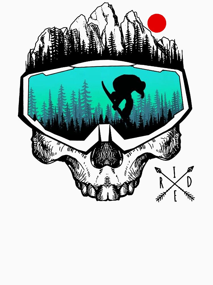 Snowboard Skull by shlebah T-Shirts, Hoodie, Sweatshirt | BlankRebels.com (Image 3)