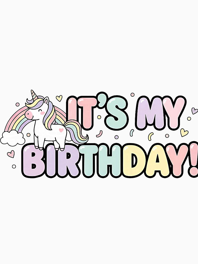 Its My Birthday Unicorn Cute Bright Rainbow Party by torildorxop T-Shirts, Hoodie, Sweatshirt | BlankRebels.com (Image 3)