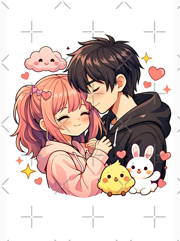 Cute Anime Couple Love by Amr Siam T-Shirts, Hoodie, Sweatshirt | BlankRebels.com (Image 3)