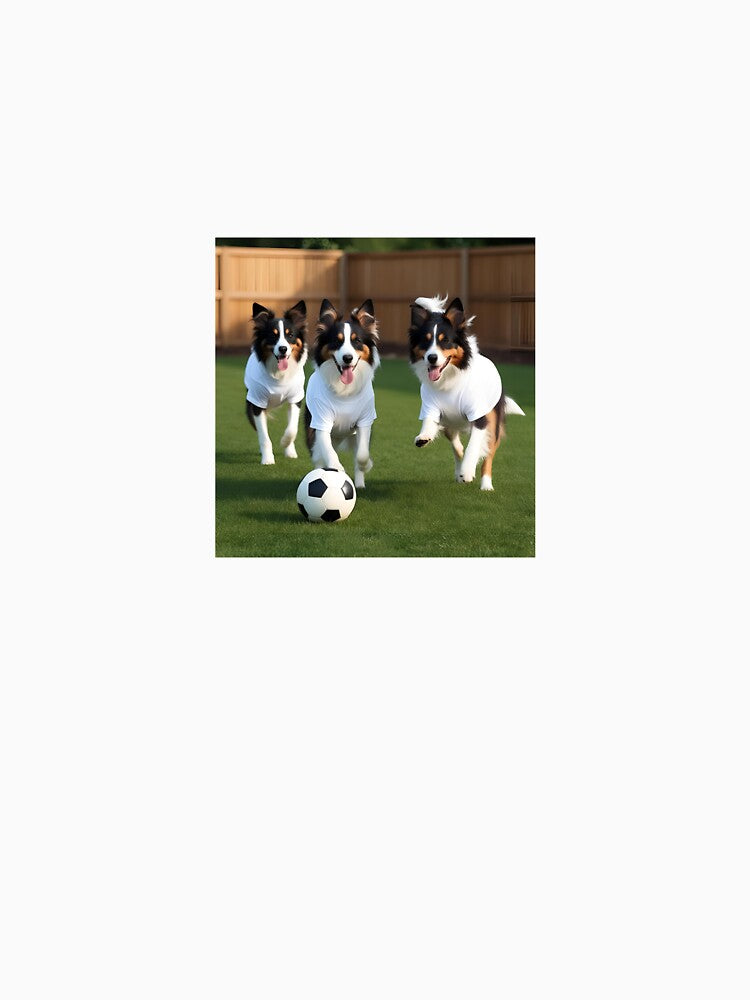 Border Collies love football too! Soccer and Dog Lovers - Tottenham Hotspur, Fulham - Any dog, any colour by Humour House Designs
