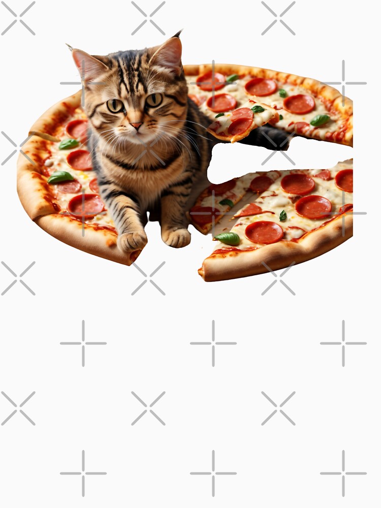 Funny Kitten Food Lover Foodie Pizza Hungry Cat by LEILA ART SPACE T-Shirts, Hoodie, Sweatshirt | BlankRebels.com (Image 3)