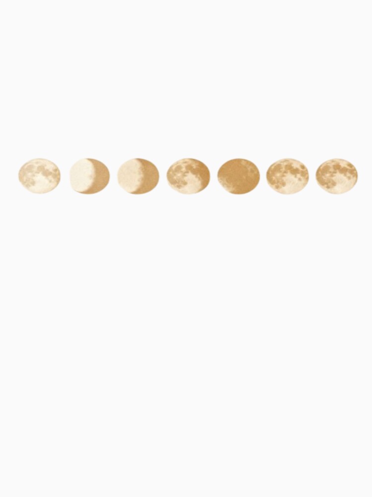 Lunar Cycle – Golden Moon Phases on Minimalist Background by Cristhian Almanza T-Shirts, Hoodie, Sweatshirt (Image 3)