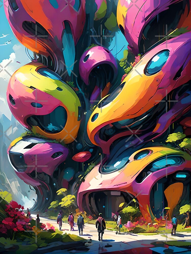 Colorful Abstract City Art by Esterlane T-Shirts, Hoodie, Sweatshirt | BlankRebels.com (Image 3)