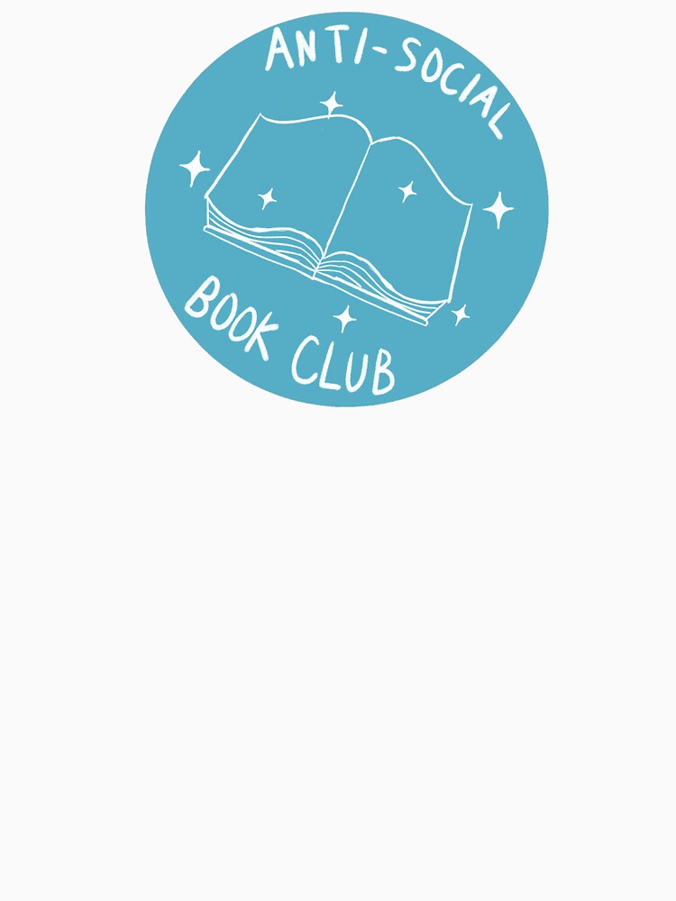 Anti social Book Club (Blue) by Artfaithfully- T-Shirts, Hoodie, Sweatshirt | BlankRebels.com (Image 3)