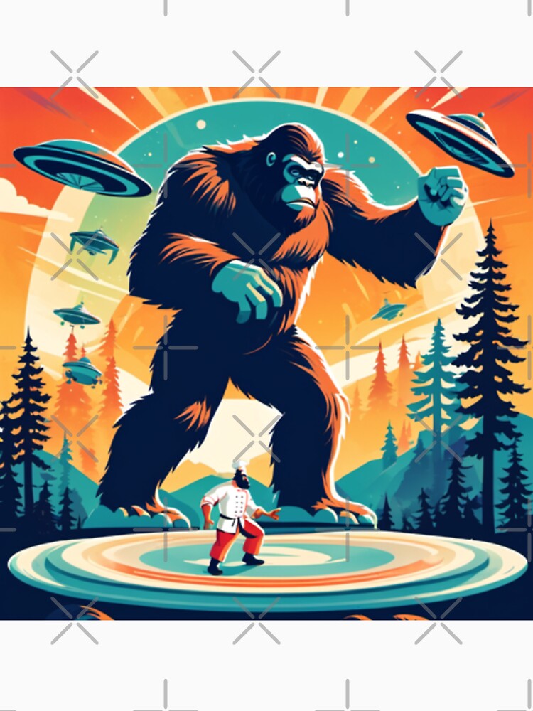 Retro ary: Bigfoot pops to the Little Chef for breakfast by halibutgoatramb T-Shirts, Hoodie, Sweatshirt (Image 3)